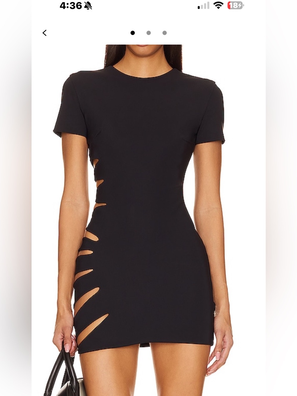 Mother of All “Ellis” Cutout Mini Dress – Black – XS - Like New